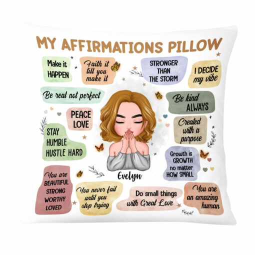 Personalized Boho Affirmation Pillow