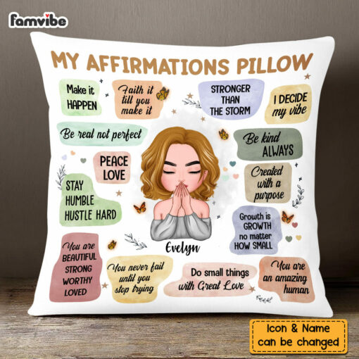 Personalized Boho Affirmation Pillow