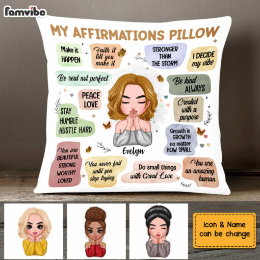 Personalized Boho Affirmation Pillow