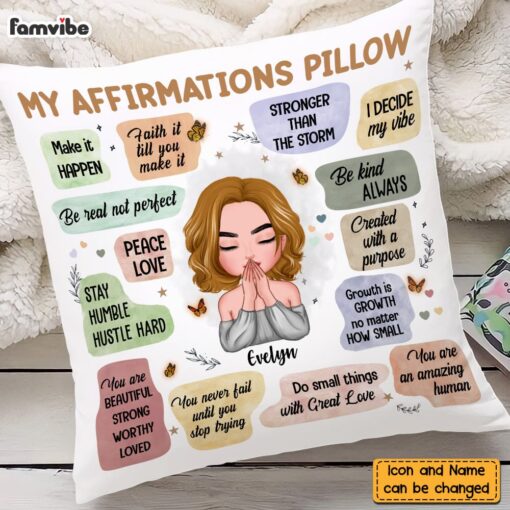 Personalized Boho Affirmation Pillow