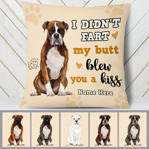 Personalized Boxer Dog Fart Pillow