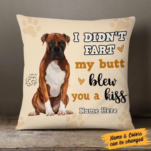 Personalized Boxer Dog Fart Pillow