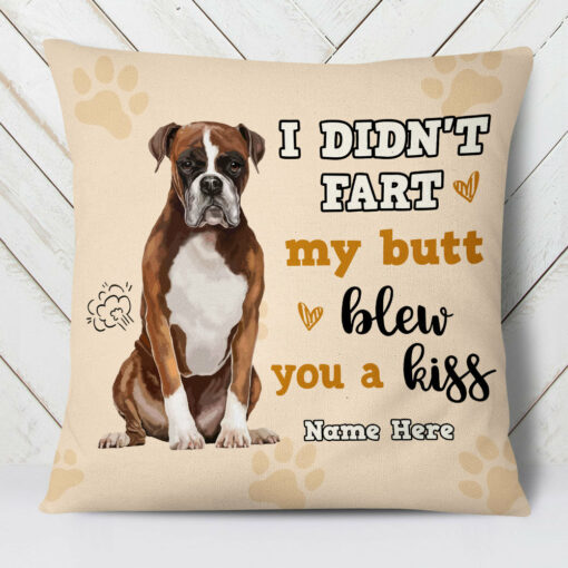 Personalized Boxer Dog Fart Pillow