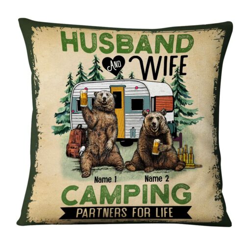 Personalized Camping Couple For Life Pillow