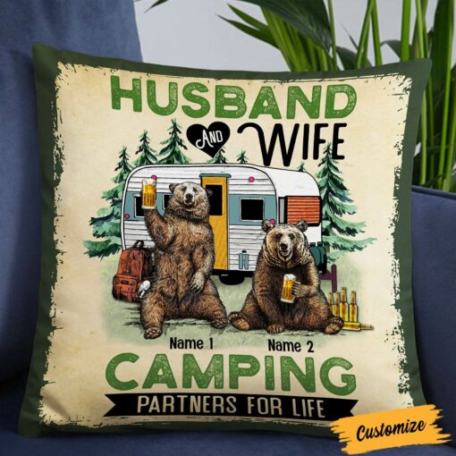 Personalized Camping Couple For Life Pillow