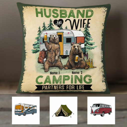 Personalized Camping Couple For Life Pillow