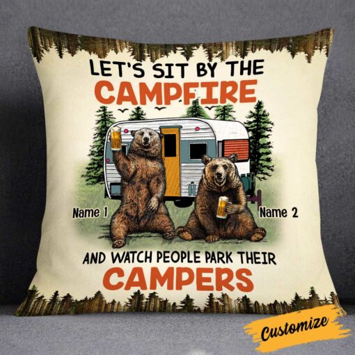 Personalized Camping Couple Love Pillow