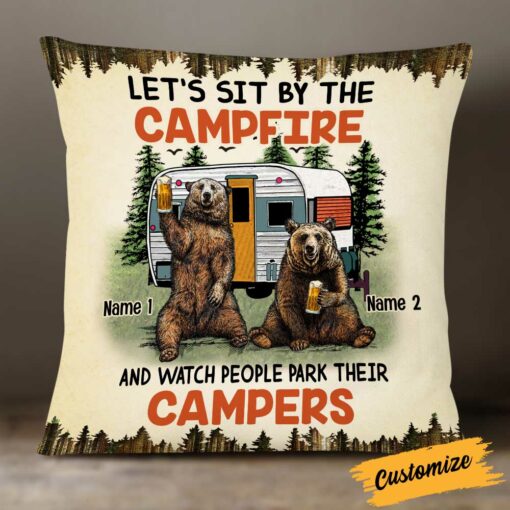 Personalized Camping Couple Love Pillow