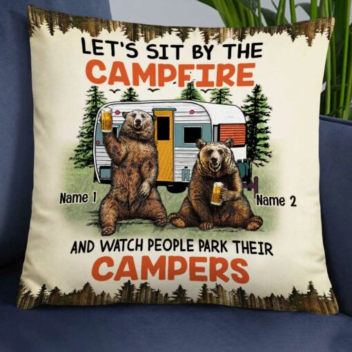 Personalized Camping Couple Love Pillow