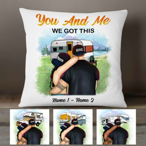 Personalized Camping Couple Pillow