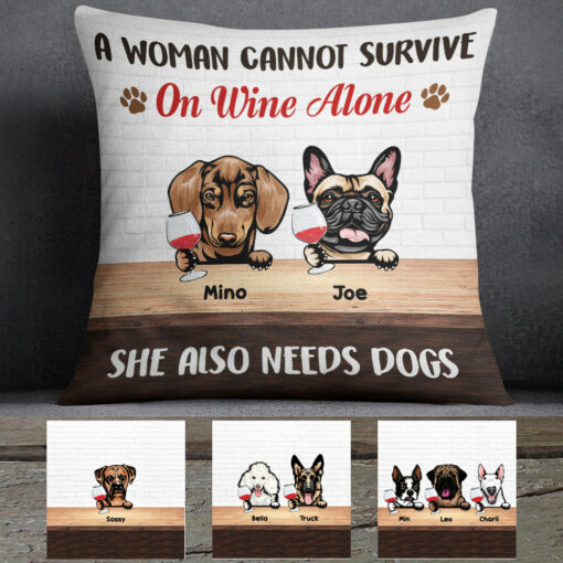 Personalized Cannot Survive Without Dog Pillow