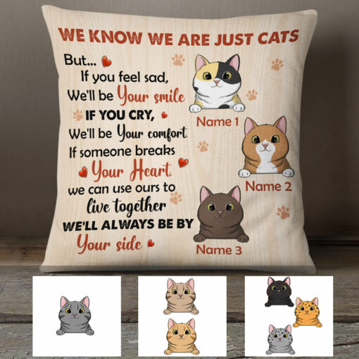 Personalized Cat Always By Your Side Pillow