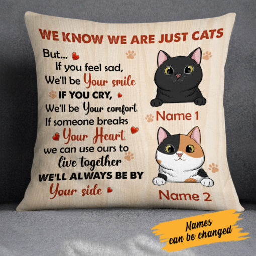 Personalized Cat Always By Your Side Pillow