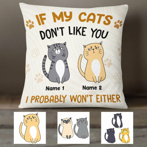 Personalized Cat Funny Pillow