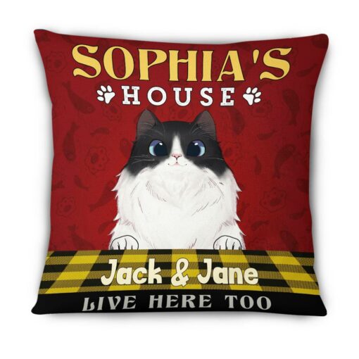 Personalized Cat House Pillow