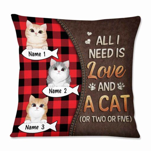 Personalized Cat Is All I Need Pillow