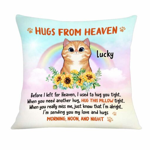 Personalized Cat Memo Cat Loss Pillow