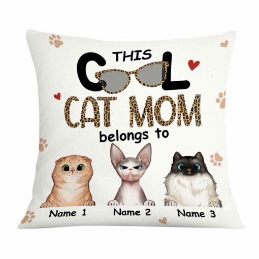 Personalized Cat Mom Pillow