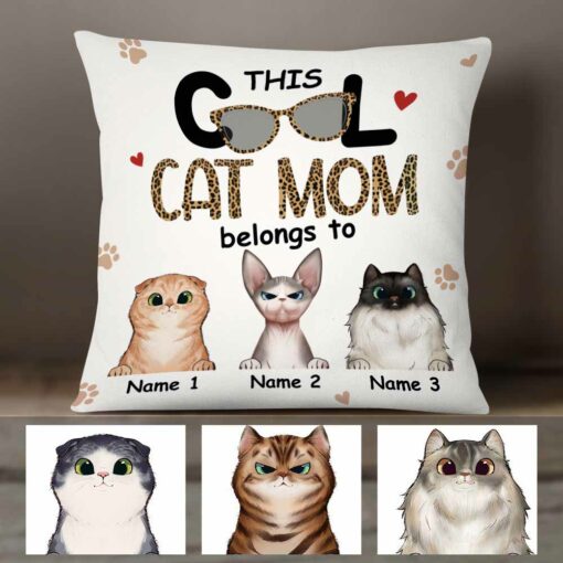 Personalized Cat Mom Pillow