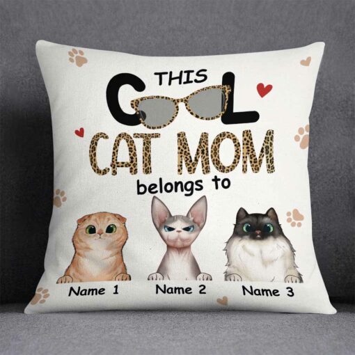 Personalized Cat Mom Pillow