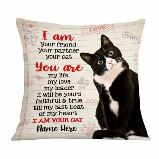 Personalized Cat Photo Pillow