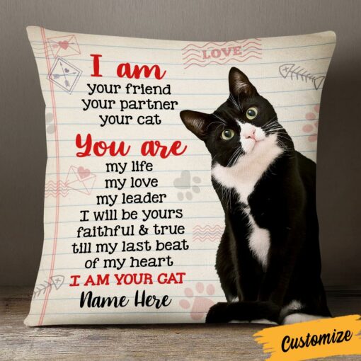 Personalized Cat Photo Pillow