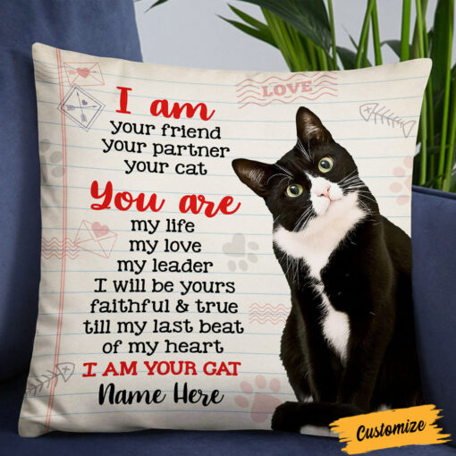 Personalized Cat Photo Pillow