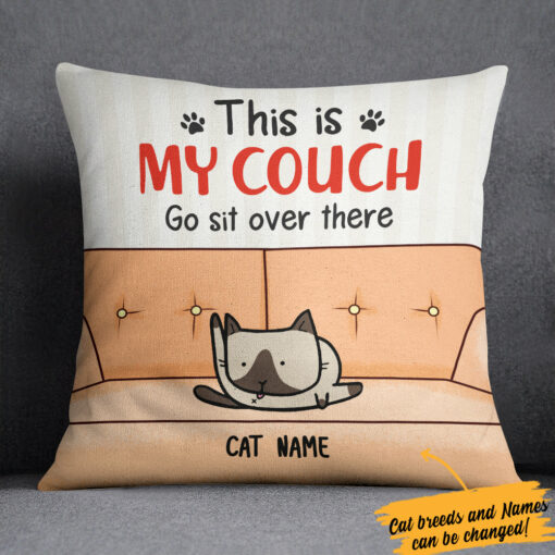 Personalized Cat This Is My Couch Pillow