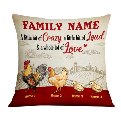 Personalized Chicken Family This Is Us Pillow JR106