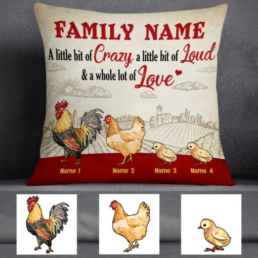 Personalized Chicken Family This Is Us Pillow JR106