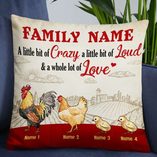 Personalized Chicken Family This Is Us Pillow JR106