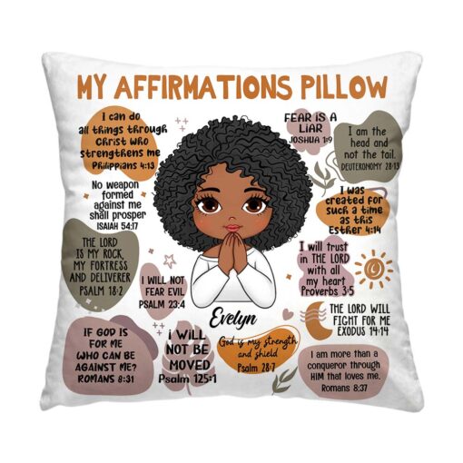 Personalized Christian Affirmation For Daughter Pillow