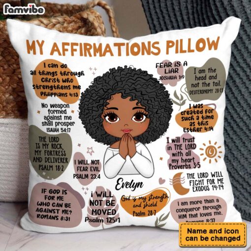 Personalized Christian Affirmation For Daughter Pillow