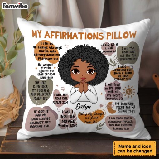 Personalized Christian Affirmation For Daughter Pillow