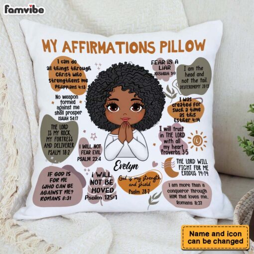 Personalized Christian Affirmation For Daughter Pillow