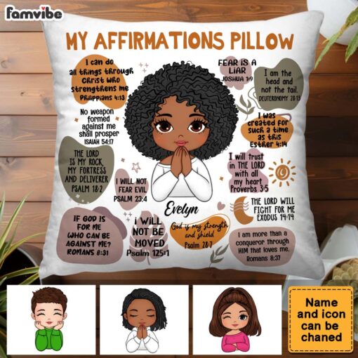 Personalized Christian Affirmation For Daughter Pillow