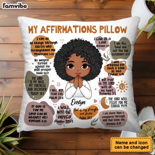 Personalized Christian Affirmation For Daughter Pillow