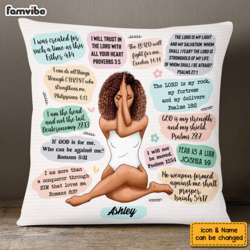 Personalized Christian Affirmations Inspirational Bible Verse Pillow