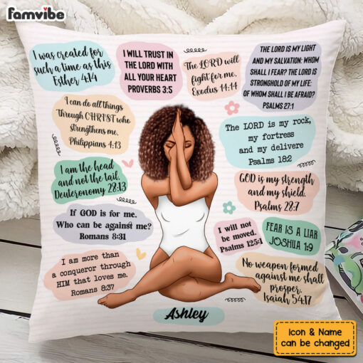 Personalized Christian Affirmations Inspirational Bible Verse Pillow