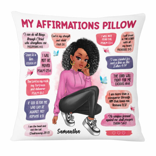 Personalized Christian Affirmations Pillow