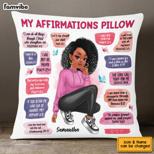 Personalized Christian Affirmations Pillow