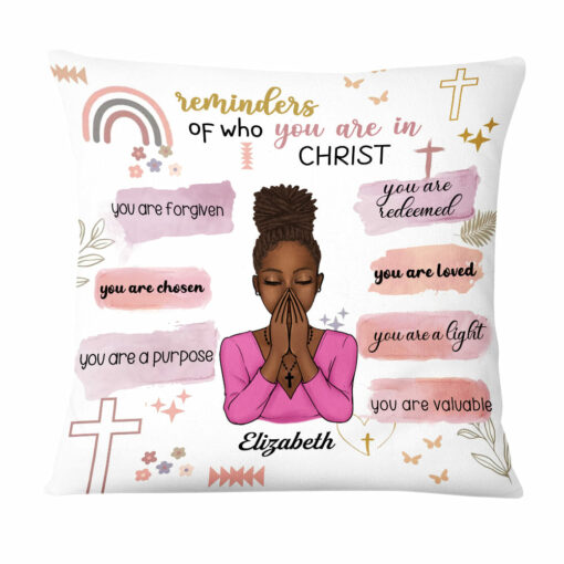 Personalized Christian Bible Verse Affirmations You Are Pillow