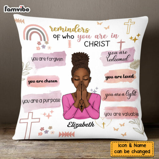 Personalized Christian Bible Verse Affirmations You Are Pillow