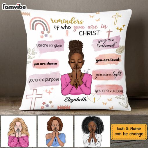 Personalized Christian Bible Verse Affirmations You Are Pillow