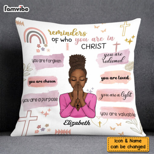 Personalized Christian Bible Verse Affirmations You Are Pillow