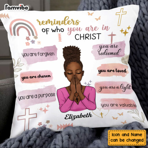 Personalized Christian Bible Verse Affirmations You Are Pillow