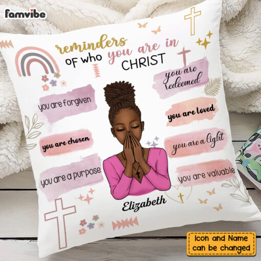 Personalized Christian Bible Verse Affirmations You Are Pillow