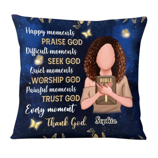 Personalized Christian Gift For Daughter Thank God Pillow