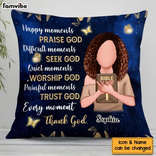 Personalized Christian Gift For Daughter Thank God Pillow