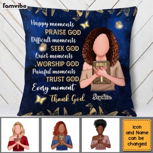 Personalized Christian Gift For Daughter Thank God Pillow